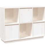 VidaXL Dressoir 110,5x35x80 cm massief grenenhout wit