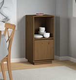 VidaXL Dressoir 38x35x80 cm massief grenenhout honingbruin