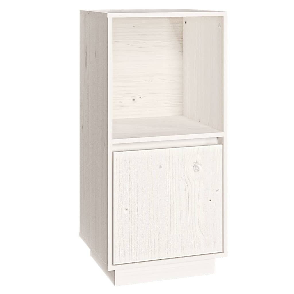 VidaXL Dressoir 38x35x80 cm massief grenenhout wit