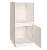 VidaXL Dressoir 38x35x80 cm massief grenenhout wit