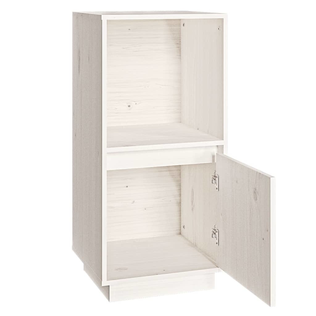 VidaXL Dressoir 38x35x80 cm massief grenenhout wit