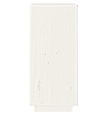 VidaXL Dressoir 38x35x80 cm massief grenenhout wit