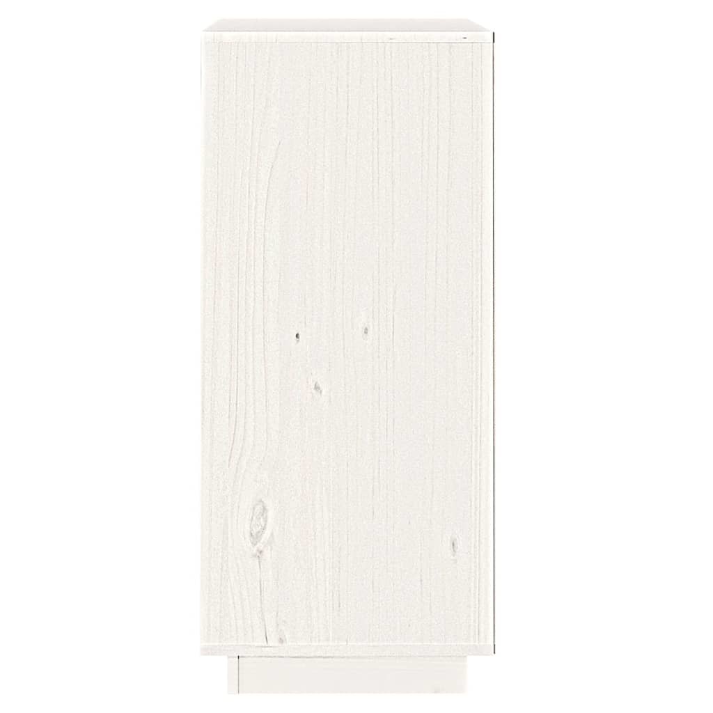 VidaXL Dressoir 38x35x80 cm massief grenenhout wit
