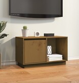 VidaXL Tv-meubel 74x35x44 cm massief grenenhout honingbruin