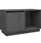 VidaXL Tv-meubel 74x35x44 cm massief grenenhout grijs