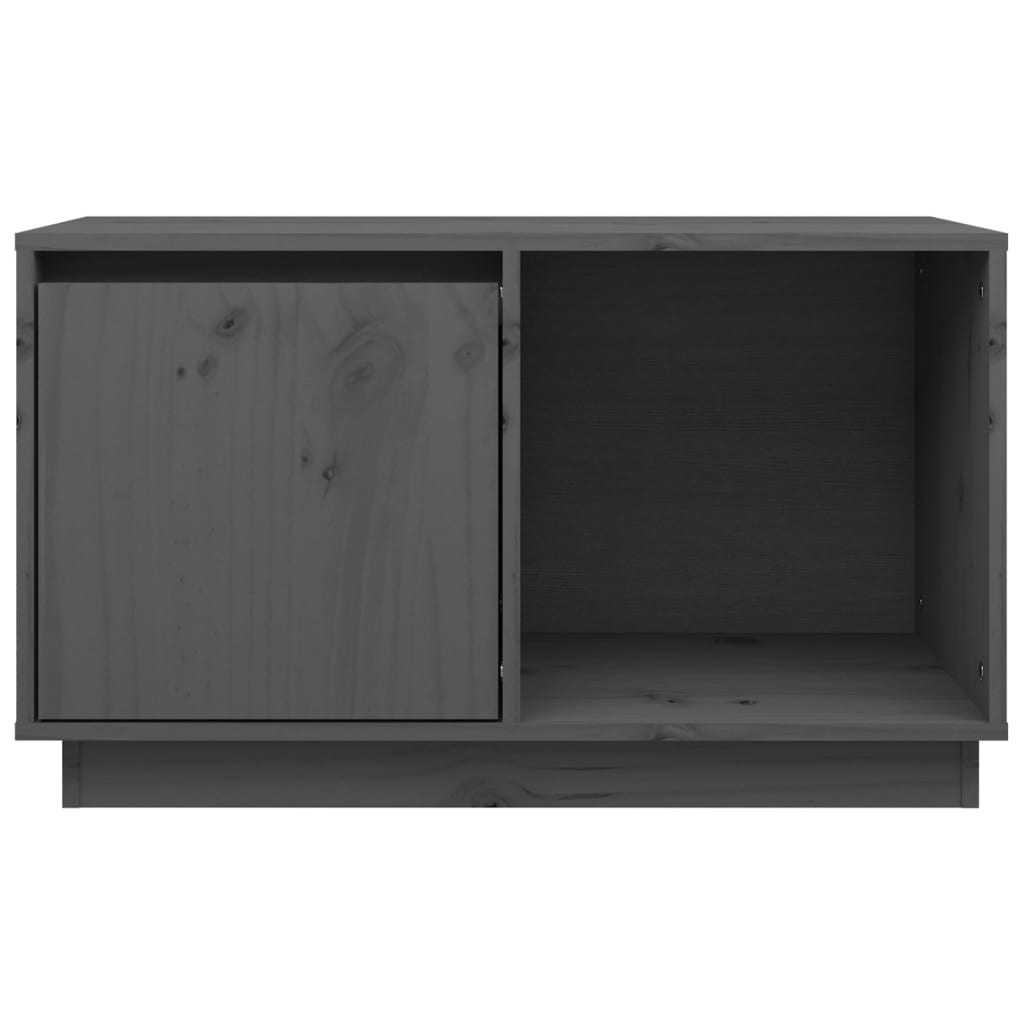 VidaXL Tv-meubel 74x35x44 cm massief grenenhout grijs