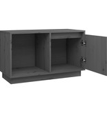 VidaXL Tv-meubel 74x35x44 cm massief grenenhout grijs