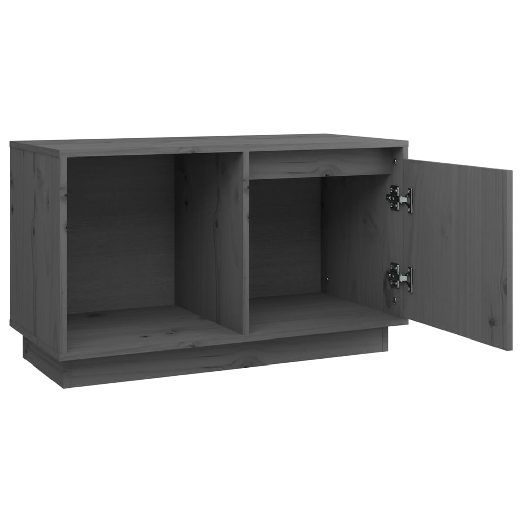 VidaXL Tv-meubel 74x35x44 cm massief grenenhout grijs