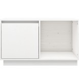 VidaXL Tv-meubel 74x35x44 cm massief grenenhout wit
