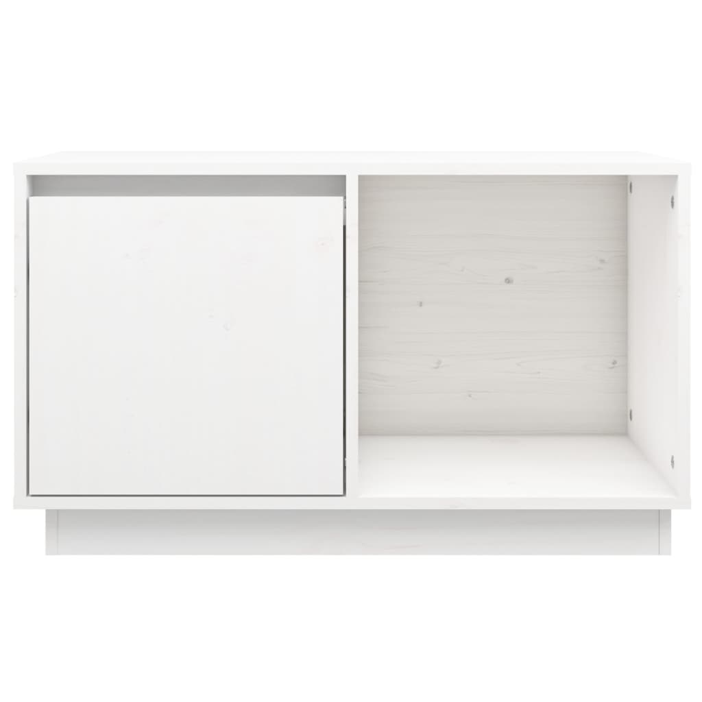 VidaXL Tv-meubel 74x35x44 cm massief grenenhout wit