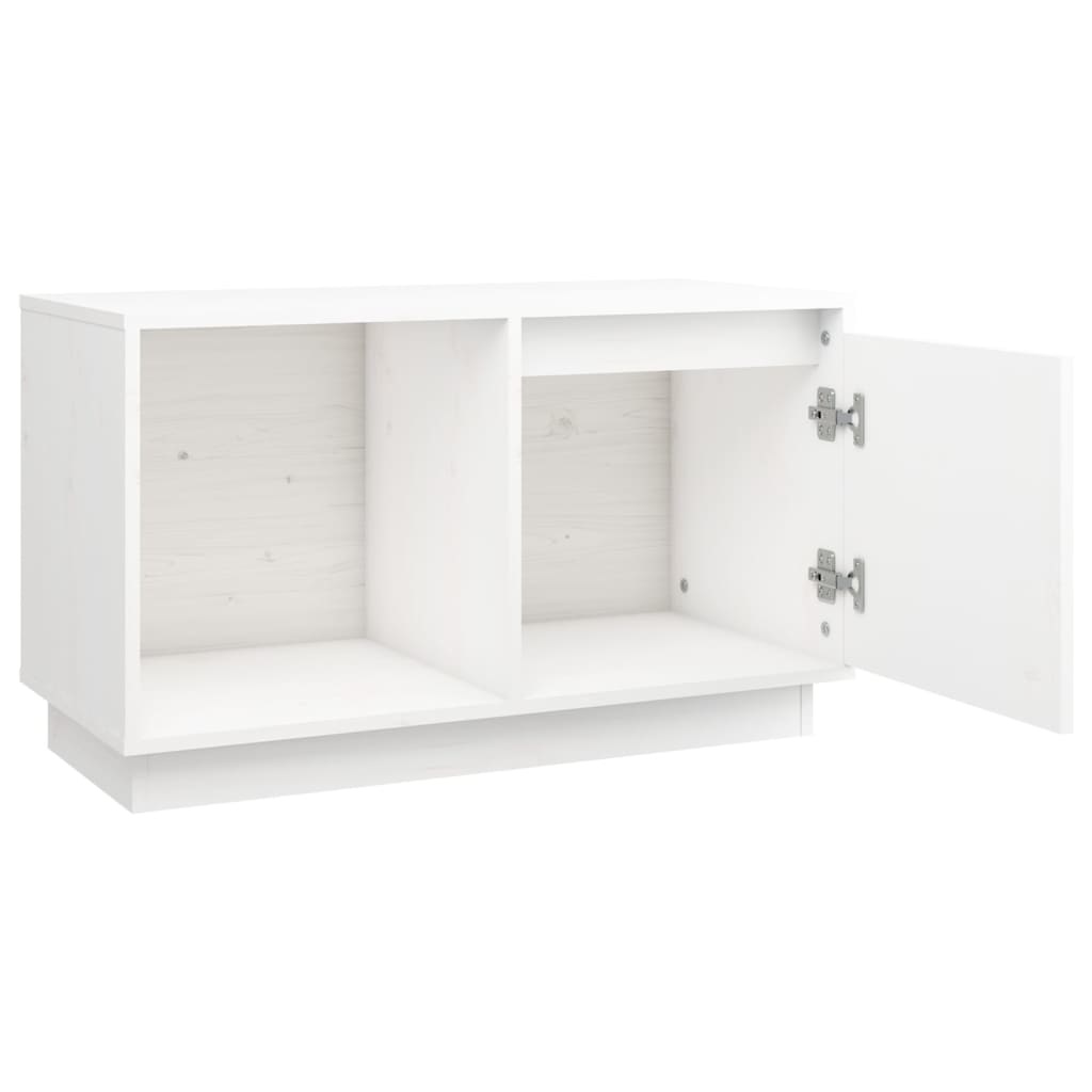 VidaXL Tv-meubel 74x35x44 cm massief grenenhout wit