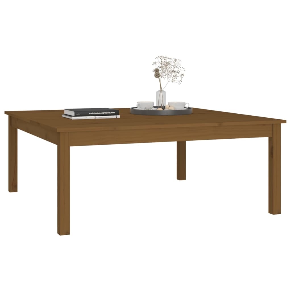 VidaXL Salontafel 100x100x40 cm massief grenenhout honingbruin