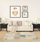 VidaXL Bijzettafels 2 st 50x50x49 cm massief grenenhout zwart