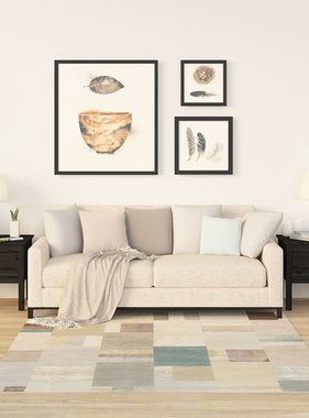 VidaXL Bijzettafels 2 st 50x50x49 cm massief grenenhout zwart