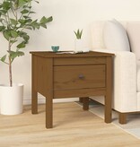 VidaXL Bijzettafel 50x50x49 cm massief grenenhout honingbruin