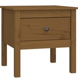 VidaXL Bijzettafel 50x50x49 cm massief grenenhout honingbruin