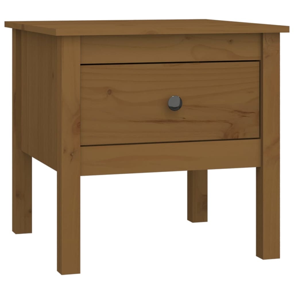 VidaXL Bijzettafel 50x50x49 cm massief grenenhout honingbruin