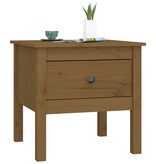 VidaXL Bijzettafel 50x50x49 cm massief grenenhout honingbruin