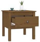 VidaXL Bijzettafel 50x50x49 cm massief grenenhout honingbruin