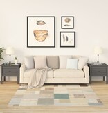 VidaXL Bijzettafels 2 st 50x50x49 cm massief grenenhout grijs