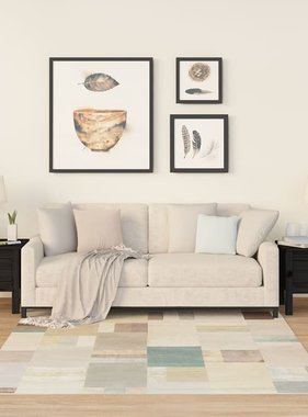 VidaXL Bijzettafels 2 st 40x40x39 cm massief grenenhout zwart