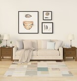 VidaXL Bijzettafels 2 st 40x40x39 cm massief grenenhout honingbruin