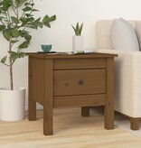 VidaXL Bijzettafels 2 st 40x40x39 cm massief grenenhout honingbruin