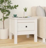 VidaXL Bijzettafels 2 st 40x40x39 cm massief grenenhout wit