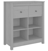 VidaXL Dressoir 70x35x80 cm massief grenenhout grijs