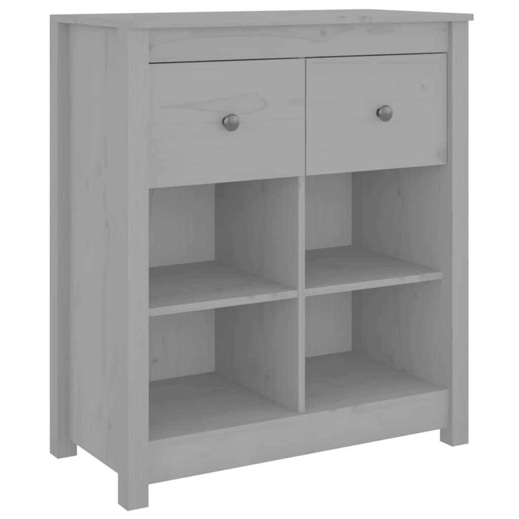VidaXL Dressoir 70x35x80 cm massief grenenhout grijs