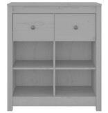 VidaXL Dressoir 70x35x80 cm massief grenenhout grijs