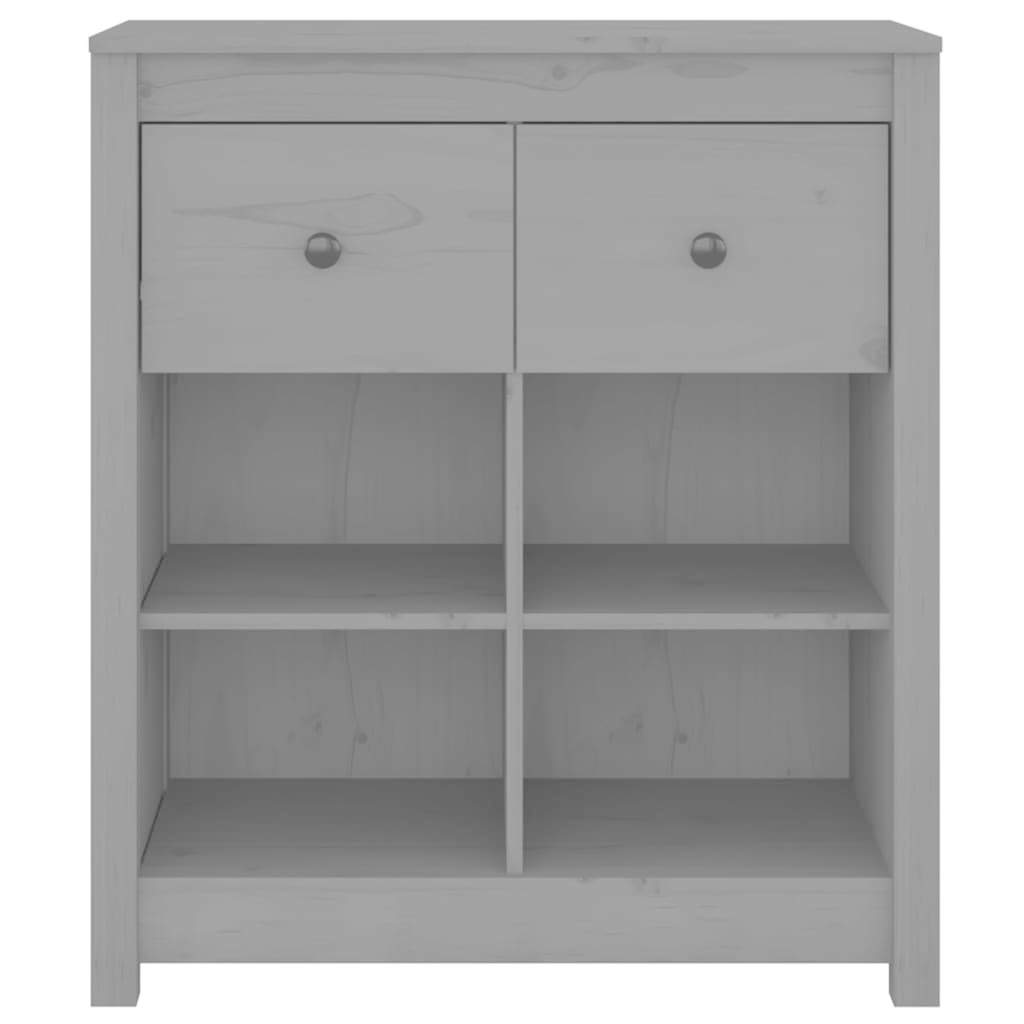 VidaXL Dressoir 70x35x80 cm massief grenenhout grijs