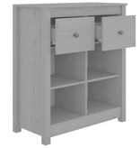 VidaXL Dressoir 70x35x80 cm massief grenenhout grijs