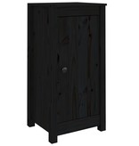 VidaXL Dressoirs 2 st 40x35x80 cm massief grenenhout zwart