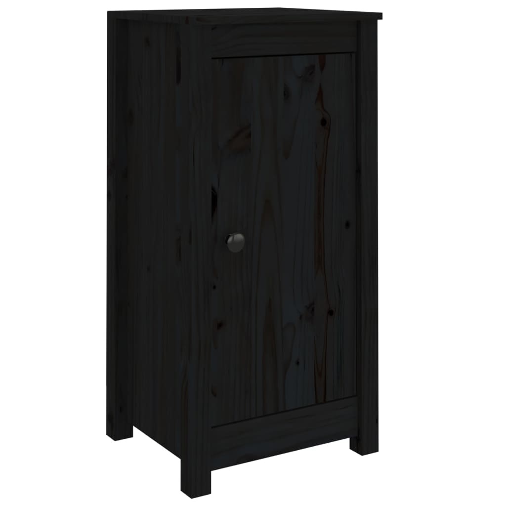 VidaXL Dressoirs 2 st 40x35x80 cm massief grenenhout zwart