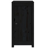 VidaXL Dressoirs 2 st 40x35x80 cm massief grenenhout zwart