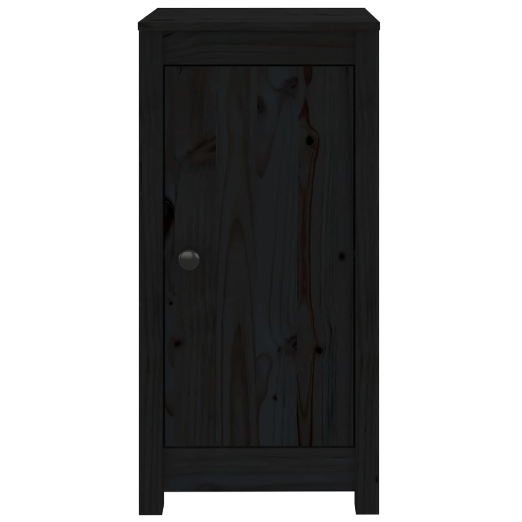 VidaXL Dressoirs 2 st 40x35x80 cm massief grenenhout zwart