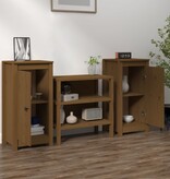 VidaXL Dressoirs 2 st 40x35x80 cm massief grenenhout honingbruin