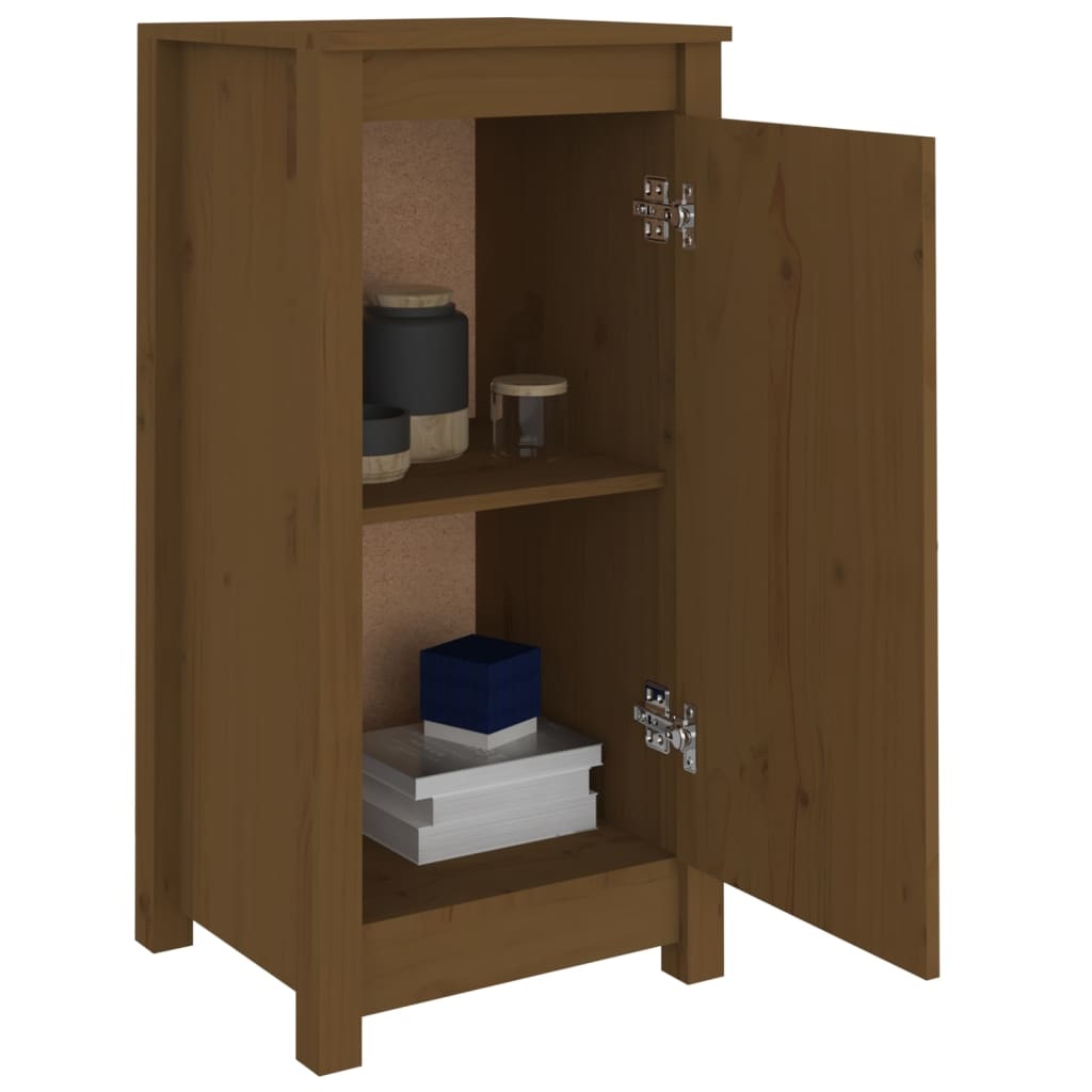 VidaXL Dressoirs 2 st 40x35x80 cm massief grenenhout honingbruin