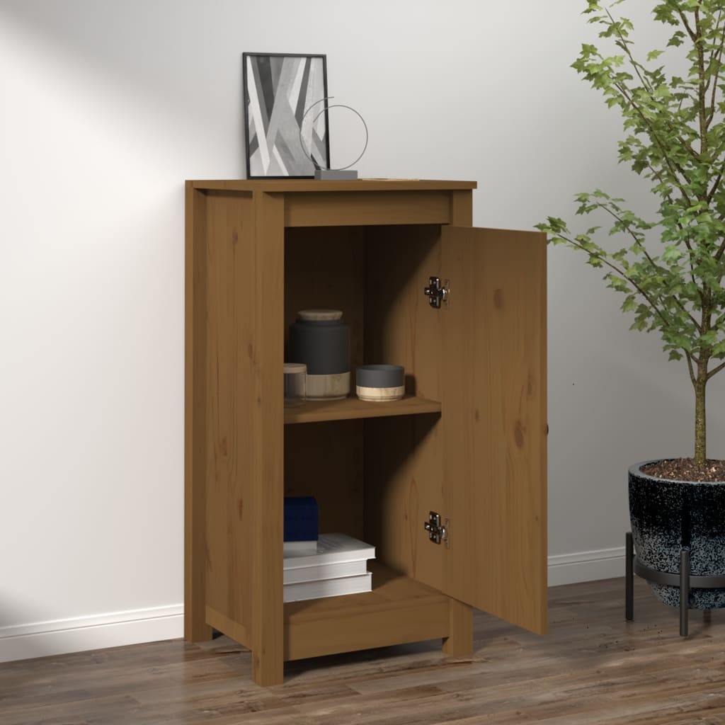 VidaXL Dressoir 40x35x80 cm massief grenenhout honingbruin