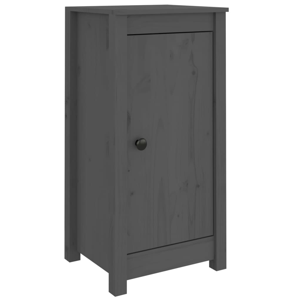VidaXL Dressoirs 2 st 40x35x80 cm massief grenenhout grijs