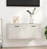 VidaXL Wandkast 80x35x36,5 cm bewerkt hout betongrijs