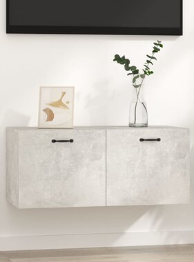 VidaXL Wandkast 80x35x36,5 cm bewerkt hout betongrijs