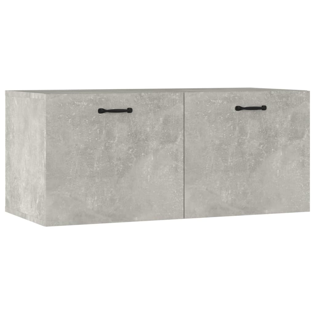 VidaXL Wandkast 80x35x36,5 cm bewerkt hout betongrijs