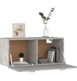 VidaXL Wandkast 80x35x36,5 cm bewerkt hout betongrijs