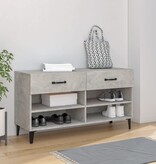 VidaXL Schoenenkast 102x35x55 cm bewerkt hout betongrijs