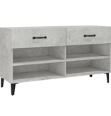 VidaXL Schoenenkast 102x35x55 cm bewerkt hout betongrijs