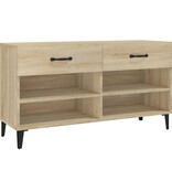 vidaXL Schoenenkast 102x35x55 cm bewerkt hout sonoma eikenkleurig