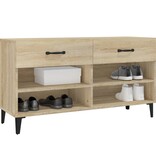 vidaXL Schoenenkast 102x35x55 cm bewerkt hout sonoma eikenkleurig