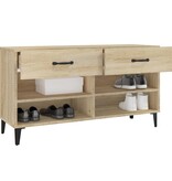 vidaXL Schoenenkast 102x35x55 cm bewerkt hout sonoma eikenkleurig